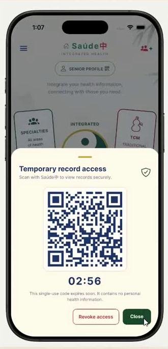 Compartilhamento por QR Code Temporário China